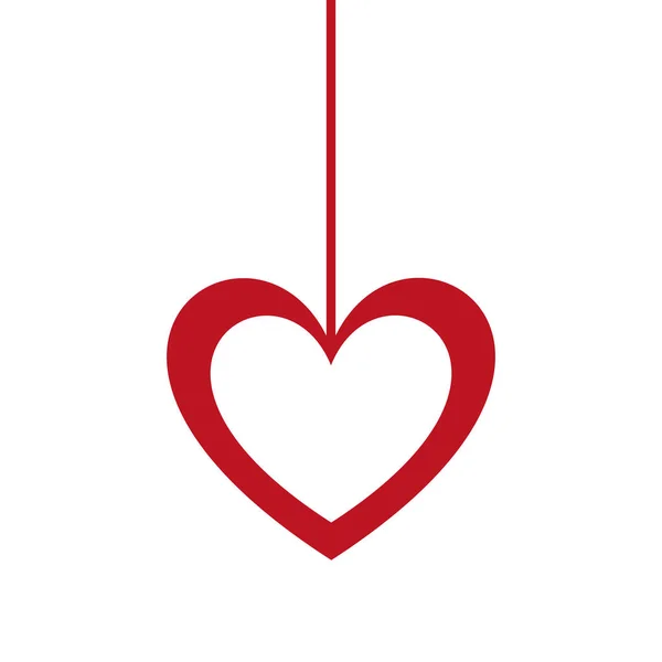 Heart love decoration icon — Stock Vector