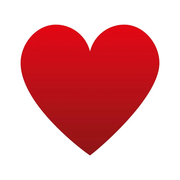 Coração amor decoração ícone —  Vetores de Stock