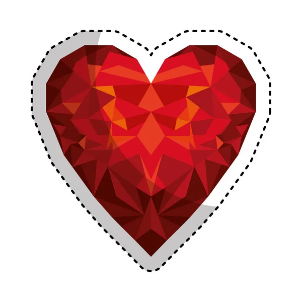 Διακόσμηση εικονίδιο καρδιάς αγάπη — Διανυσματικό Αρχείο