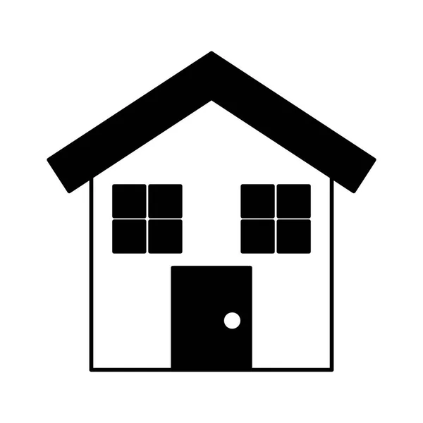 House exterior isolated icon — Stock Vector