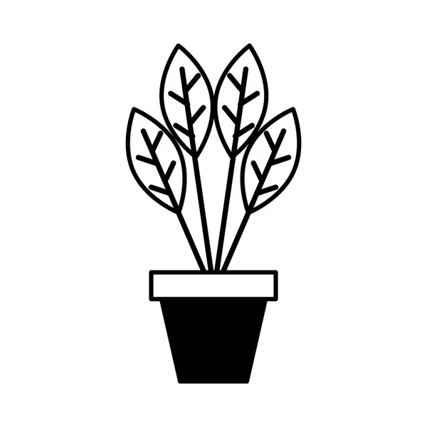 Pflanze im Topf isoliert Symbol — Stockvektor
