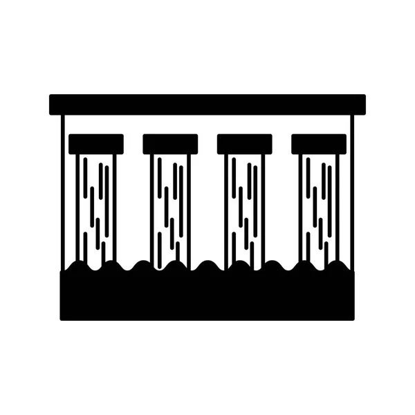 Hydro-elektrische dam geïsoleerde pictogram — Stockvector