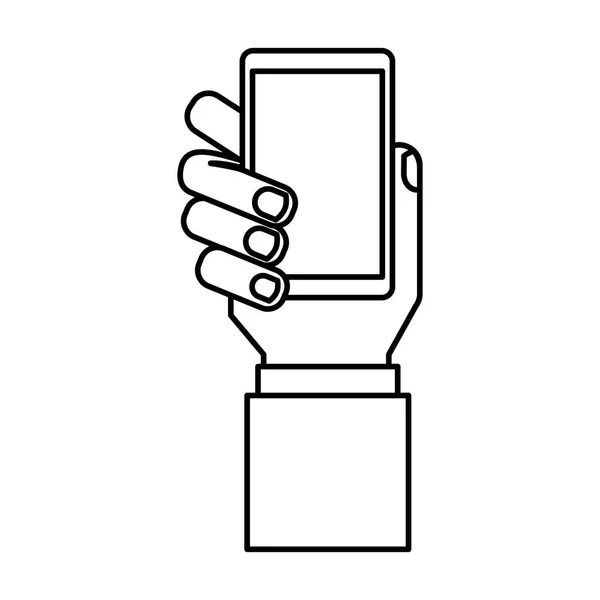 Smartphone technologie lijn pictogram — Stockvector