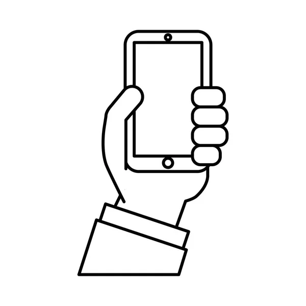 Icono de línea de tecnología smartphone — Vector de stock