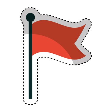 bayrak konumu izole simgesi