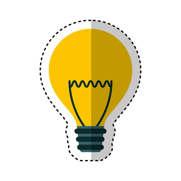 Bombilla icono plano de luz — Vector de stock