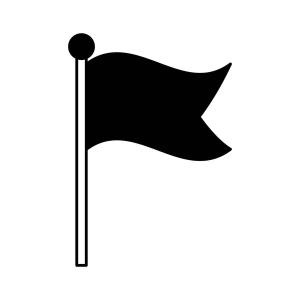 Localização da bandeira ícone isolado — Vetor de Stock