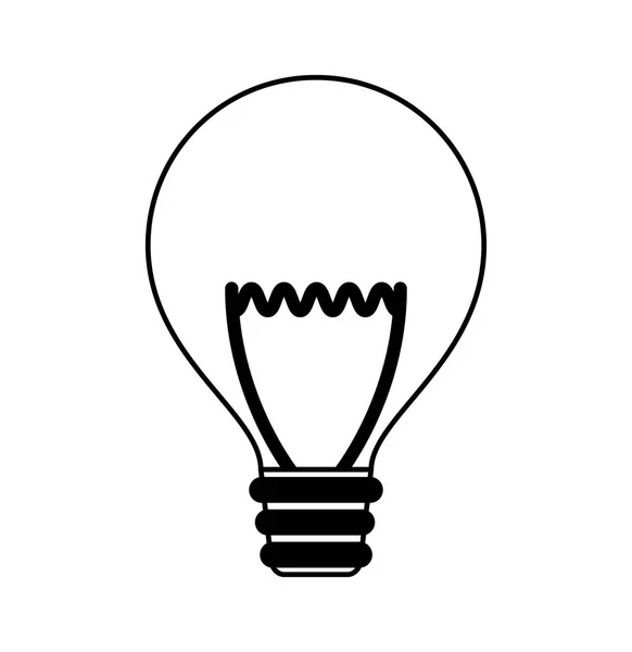 Bombilla icono plano de luz — Vector de stock