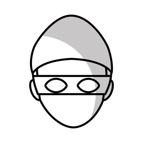 Hacker avatar karakter geïsoleerde pictogram — Stockvector