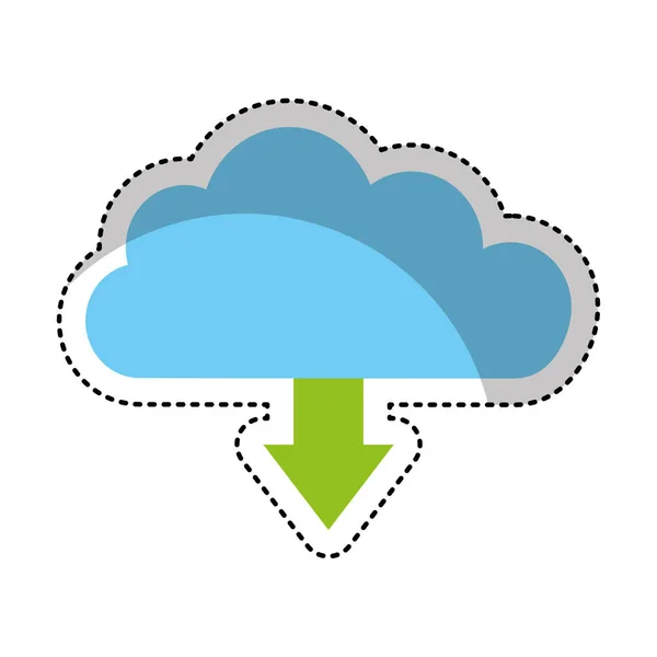 Bulut bilgi işlem izole simgesi — Stok Vektör