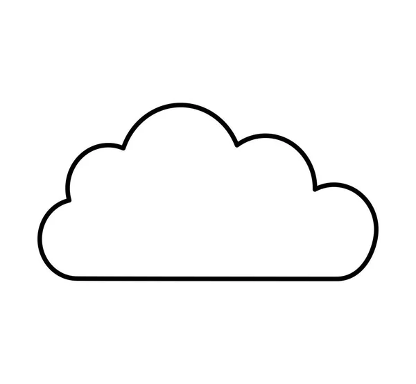 Cloud computing isolerade ikonen — Stock vektor