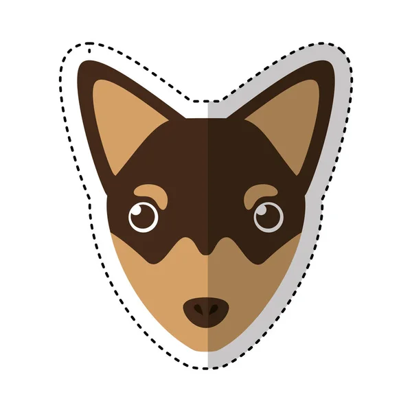 Bonito cão mascote cabeça isolado ícone —  Vetores de Stock