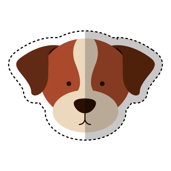 Cute dog mascot head isolated icon — Stock Vector