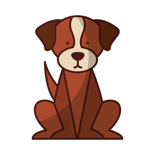 Drăguț câine mascota icon izolat — Vector de stoc