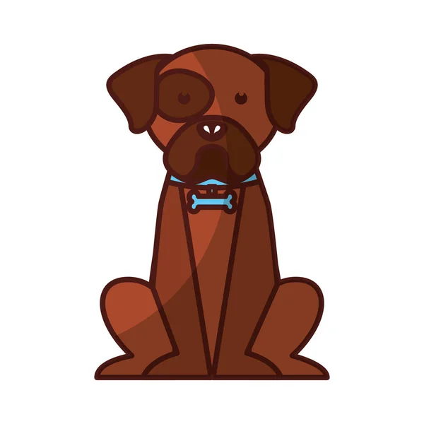 Mascote cão bonito ícone isolado —  Vetores de Stock