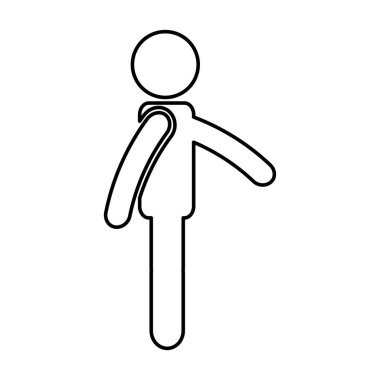 insan siluet izole simgesi