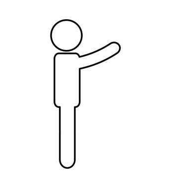 insan siluet izole simgesi