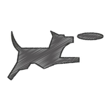 sevimli köpek maskot oyuncak izole simgesiyle