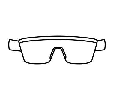 Spor güneş gözlüğü izole simgesi