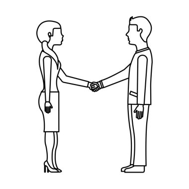 iş çift avatarlar izole simgesi