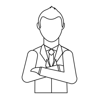 işadamı avatar izole simgesi