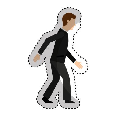 işadamı avatar yürüyen simgesi