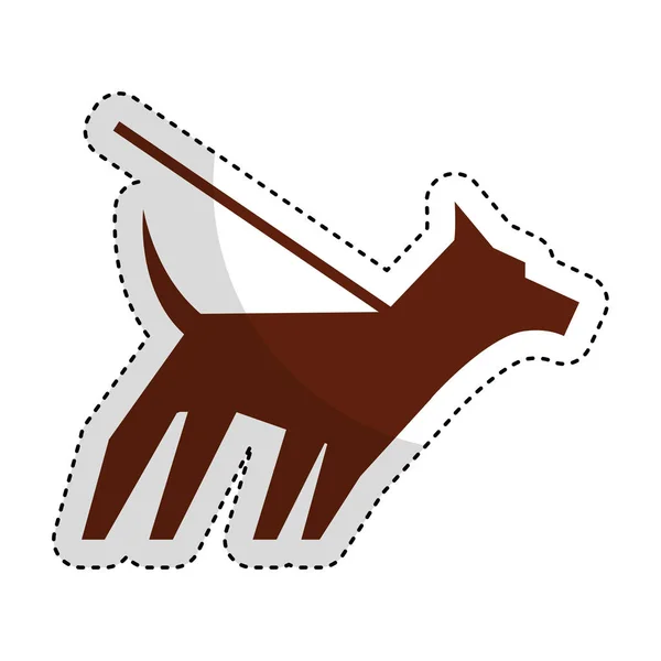 Roztomilý pes maskot izolované ikonou náhrdelník — Stockový vektor