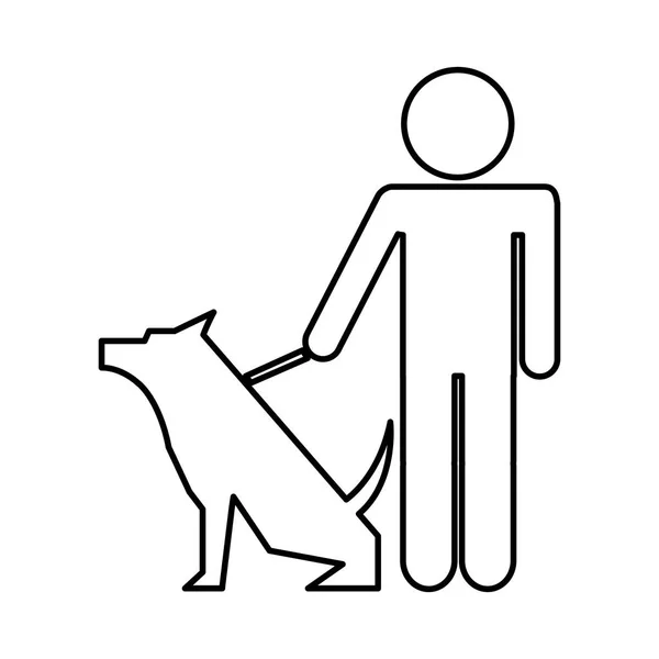 Mascote cão bonito com treinador ícone isolado — Vetor de Stock