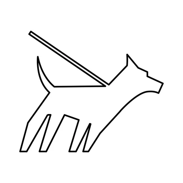Mascote cão bonito com colar ícone isolado — Vetor de Stock