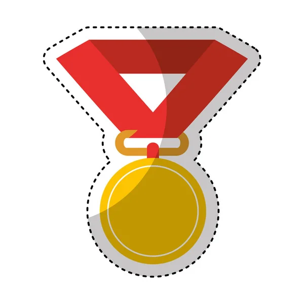 Médaille prix icône isolée — Image vectorielle