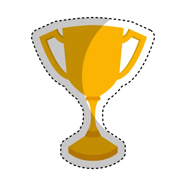 Trophy winner award isolated icon — Stock Vector