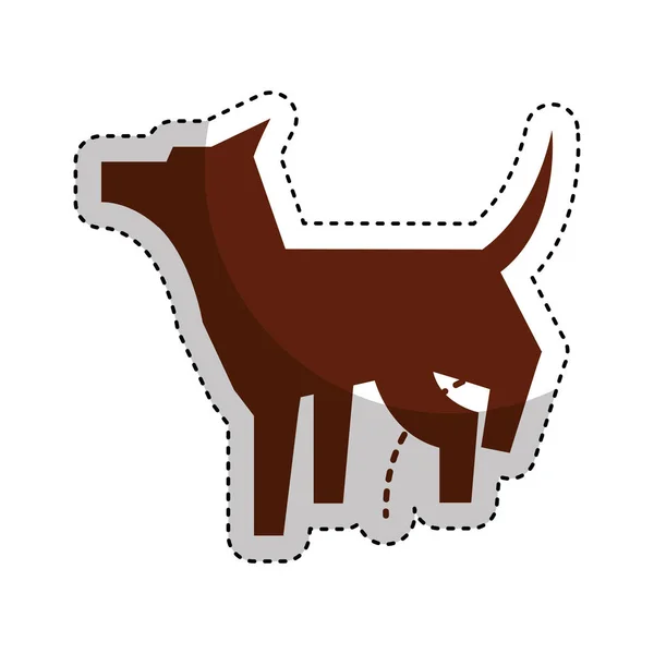 Mascote cão bonito ícone isolado — Vetor de Stock