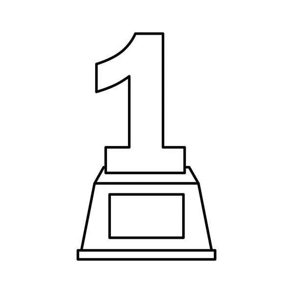 Трофей лауреат премії ізольований значок — стоковий вектор