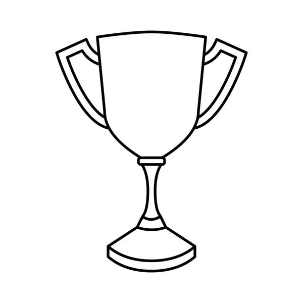 Trophée gagnant prix icône isolée — Image vectorielle