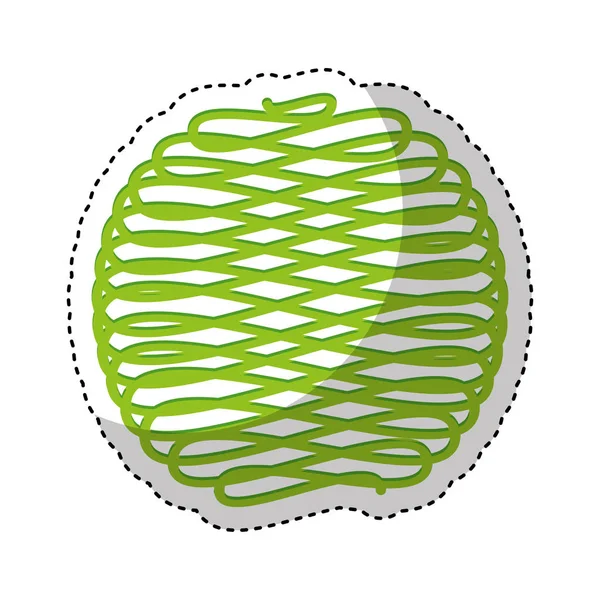 М'яч з вовни ізольована ікона — стоковий вектор