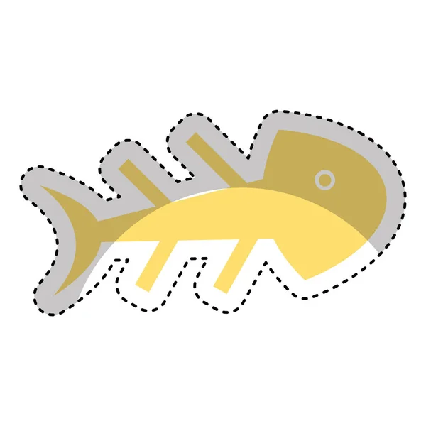 Fischgräten isolierte Ikone — Stockvektor