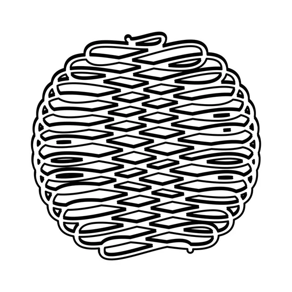 Boule de laine icône isolée — Image vectorielle