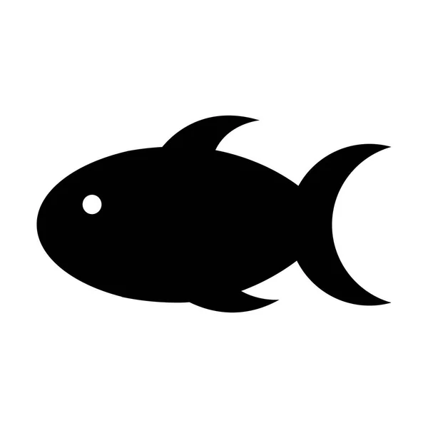 Cute fish mascot isolated icon — Stock Vector