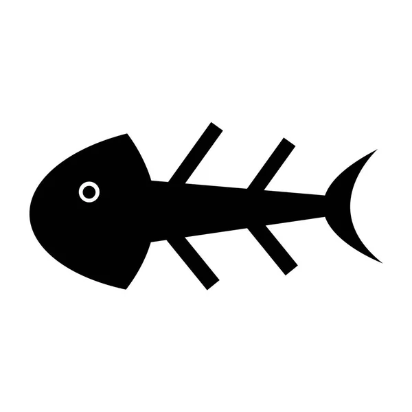 Os de poisson icône isolée — Image vectorielle