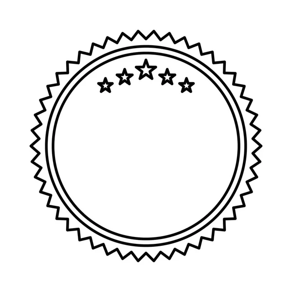 Pictograma cadru circular elegant — Vector de stoc