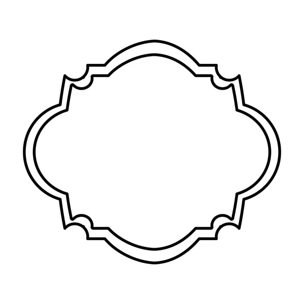 Elegant frame isolated icon — Stock Vector