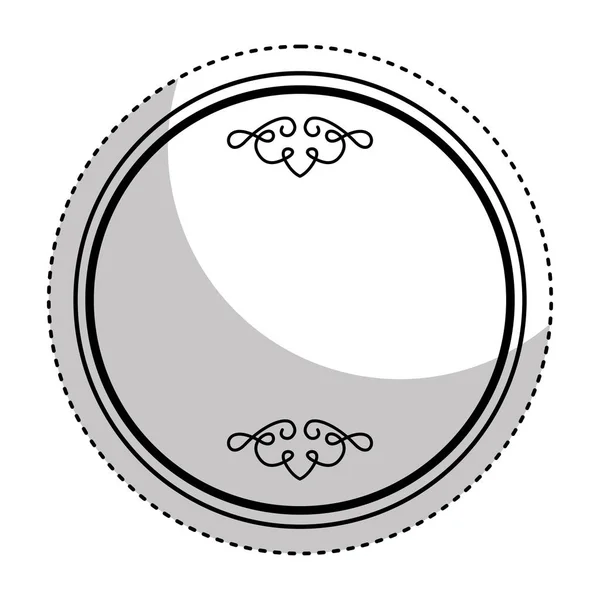 Elegante icono de marco circular — Vector de stock