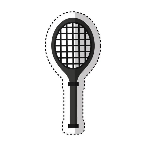 Tennis racket geïsoleerde pictogram — Stockvector