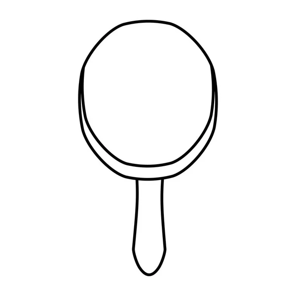 Raquette ping pong icône isolée — Image vectorielle