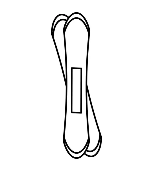 Icono del equipo de esquí deportivo — Vector de stock