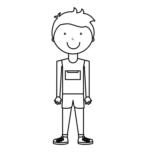 Icona del personaggio avatar dell'atleta — Vettoriale Stock