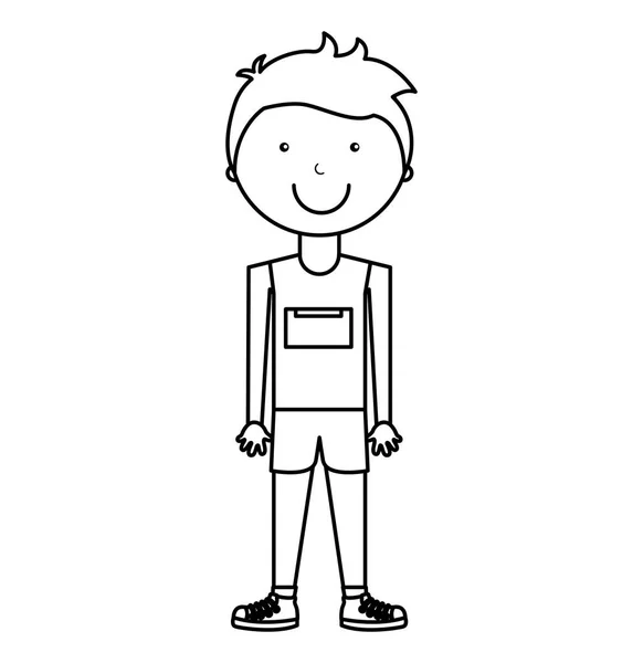 Icono de personaje de atleta avatar — Archivo Imágenes Vectoriales