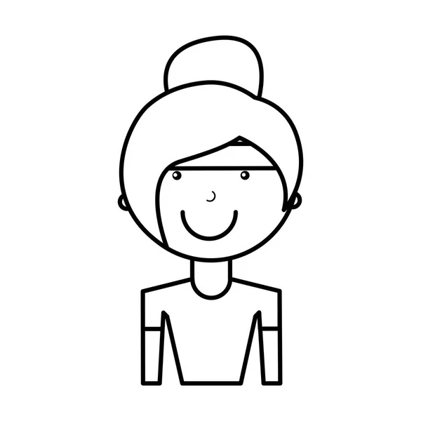 Woman athlete avatar character — Stock Vector