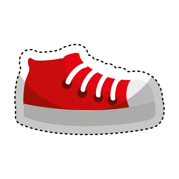 Sport shoes isolated icon — Stock Vector
