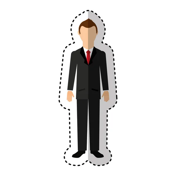 Empresário avatar ícone isolado — Vetor de Stock